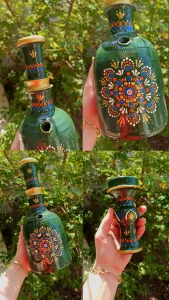 خرید قلیان برازجانی | انواع قلیان برازجونی با طرح متنوع 9 قلیان برازجان سبز رنگ و بسیار زیبا